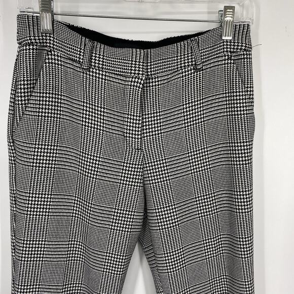 Express Columnist Ankle Pants Women size 4 Black Plaid Mid Rise Stretch - Picture 3 of 11